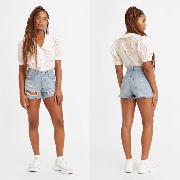 🆕 Levi's | 501 High Rise Short - Picture 2 of 10